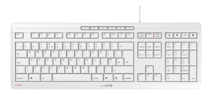 Cherry Stream keyboard, Nordisk layout, White in the group COMPUTERS & PERIPHERALS / Mice & Keyboards / Keyboards / Corded at TP E-commerce Nordic AB (38-93594)
