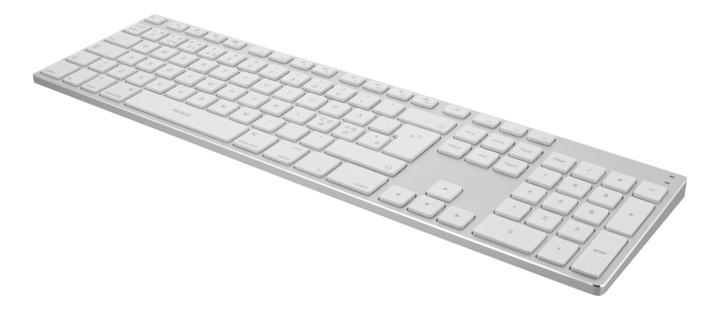 DELTACO fullsize bluetooth keyboard, aluminium, rechargeable battery, in the group COMPUTERS & PERIPHERALS / Mice & Keyboards / Keyboards / Wireless at TP E-commerce Nordic AB (38-93595)