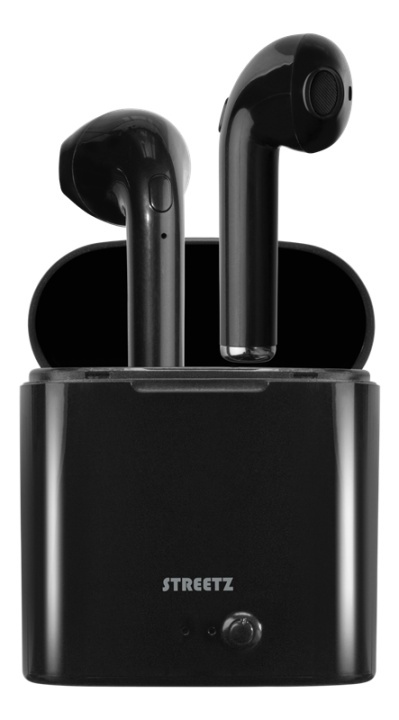 STREETZ True Wireless Grand semi-in-ear, 350 mAh case, black in the group HOME ELECTRONICS / Audio & Picture / Headphones & Accessories / Headphones at TP E-commerce Nordic AB (38-93624)