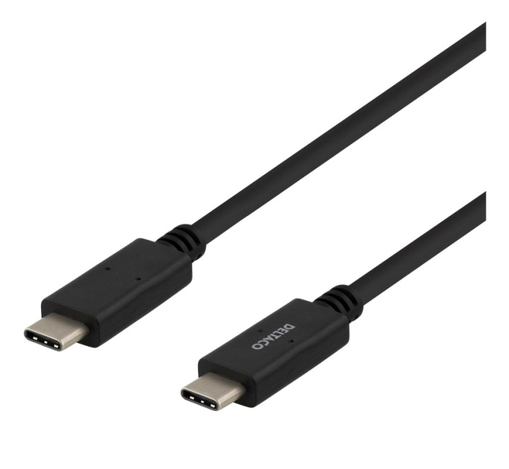 DELTACO USB-C - USB-C cable, 5Gbit/s, 5A, 1M, black in the group COMPUTERS & PERIPHERALS / Computer cables / USB / USB-C at TP E-commerce Nordic AB (38-93646)