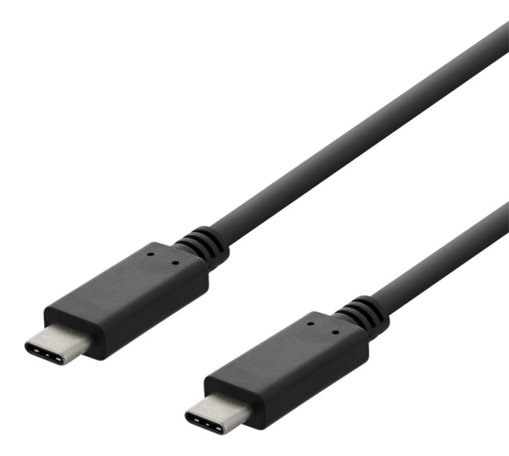 DELTACO USB 2.0 USB-C - USB-C charging cable, 3A, 2m, black in the group COMPUTERS & PERIPHERALS / Computer cables / USB / USB-C at TP E-commerce Nordic AB (38-93656)