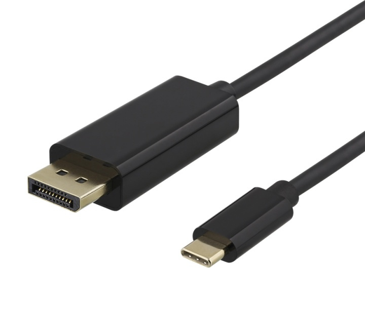 DELTACO USB-C till DisplayPort-kabel, 1m, 4K@60Hz, svart in the group COMPUTERS & PERIPHERALS / Computer cables / USB / USB-C at TP E-commerce Nordic AB (38-93661)