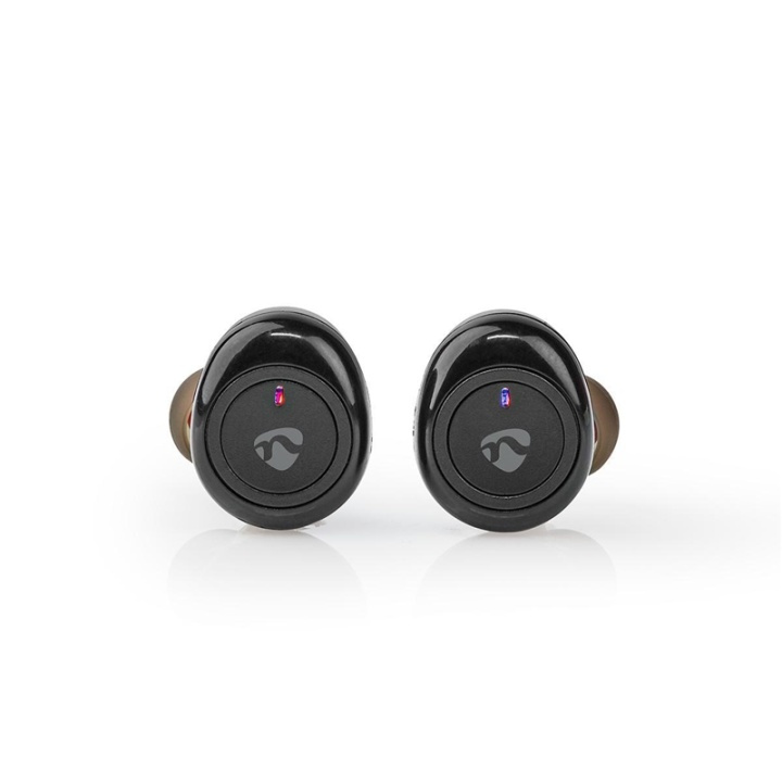 Nedis Fully Wireless Earphones | Bluetooth® | Battery play time: 3 hrs | Press Control | Charging case | Built-in microphone | Voice control support | Black in the group HOME ELECTRONICS / Audio & Picture / Headphones & Accessories / Headphones at TP E-commerce Nordic AB (38-93757)