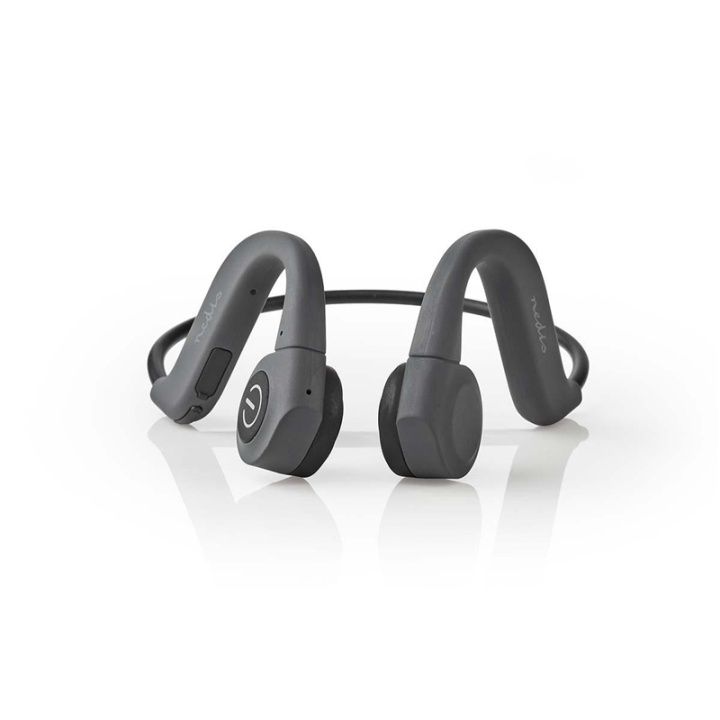 Nedis Bone Conduction Headphone | Bluetooth® | Battery play time: 6.5 hrs | Built-in microphone | Internal memory: 8 GB | Volume control | IPX5 | Grey in the group HOME ELECTRONICS / Audio & Picture / Headphones & Accessories / Headphones at TP E-commerce Nordic AB (38-93766)