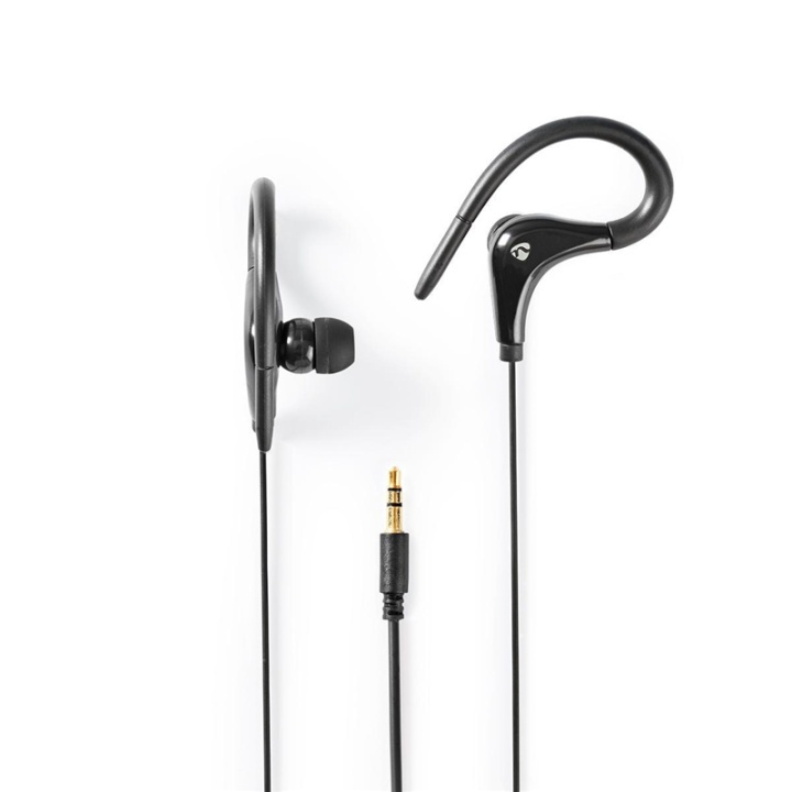 Wired Earphones | 3.5 mm | Cable length: 1.20 m | Volume control | Ear hooks | Black in the group HOME ELECTRONICS / Audio & Picture / Headphones & Accessories / Headphones at TP E-commerce Nordic AB (38-93772)