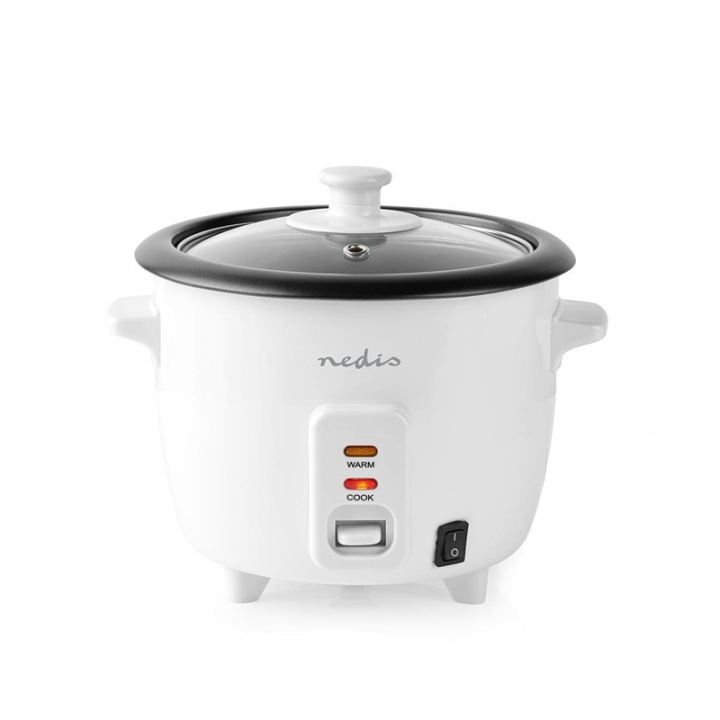 Nedis Rice Cooker | 0.6 l | 300 W | Aluminum Steamer | Non stick coating | Removable bowl | Auto shut-off in the group HOME, HOUSEHOLD & GARDEN / Household appliances / Rice & Egg cooker at TP E-commerce Nordic AB (38-93907)