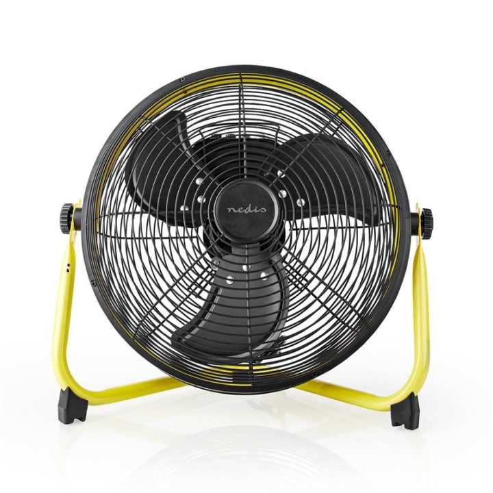 Floor Fan | 300 mm | 3-Speed | Tiltable | Black / Yellow in the group HOME, HOUSEHOLD & GARDEN / Fans & Climate products / Floor standing fans at TP E-commerce Nordic AB (38-93944)