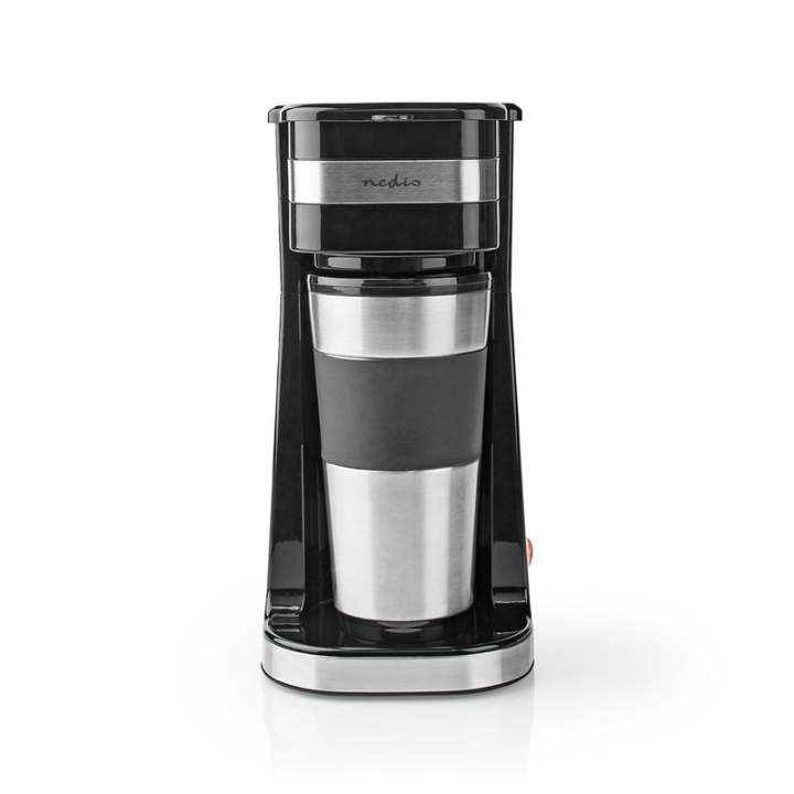 Nedis Coffee Maker | Filter Coffee | 0.4 l | 1 Cups | Black / Silver in the group HOME, HOUSEHOLD & GARDEN / Household appliances / Coffee makers and accessories / Drip coffee makers at TP E-commerce Nordic AB (38-93961)