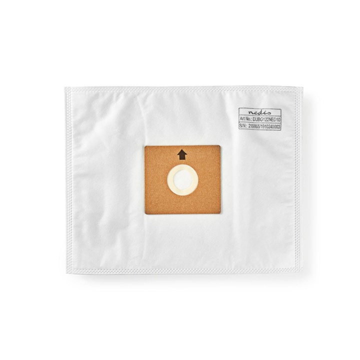 Nedis Vacuum Cleaner Bag | 10 pcs | Synthetic | Most sold for: Nedis® VCBG500 / VCBG550-Series | White in the group HOME, HOUSEHOLD & GARDEN / Cleaning products / Vacuum cleaners & Accessories / Accessories / Vacuum bags at TP E-commerce Nordic AB (38-93965)