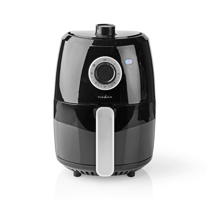 Nedis Hot Air Fryer | 2.4 l | Timer: 30 min | Analog | Aluminium / Black in the group HOME, HOUSEHOLD & GARDEN / Household appliances / Airfryers & Fryers at TP E-commerce Nordic AB (38-93967)