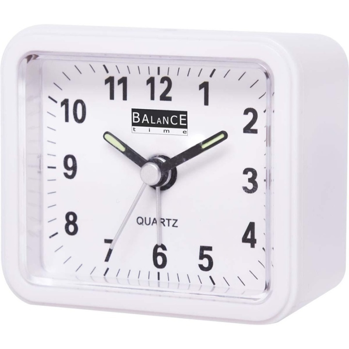 Balance Alarm Clock | Analogue | White in the group HOME, HOUSEHOLD & GARDEN / Watches & Counters / Alarmclocks at TP E-commerce Nordic AB (38-93977)