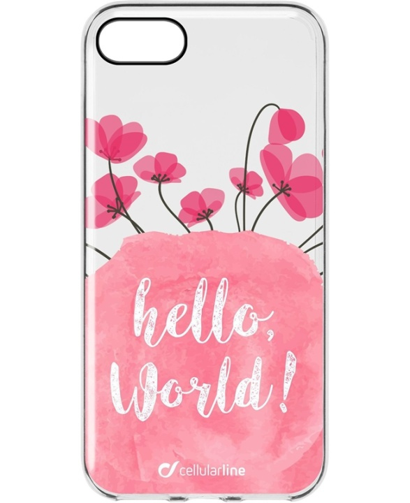 cellularline Bloom, TPU shell iPhone 7/8/SE(2nd gen), Transparent with flowers in the group SMARTPHONE & TABLETS / Phone cases / Apple / iPhone 7 / Cases at TP E-commerce Nordic AB (38-94001)