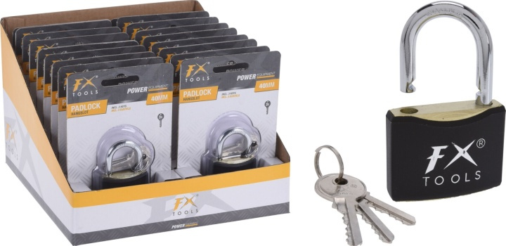 FX Tools, Padlock with 3x keys, 40mm in the group Sport, leisure & Hobby / Travel accessories / Other at TP E-commerce Nordic AB (38-94094)
