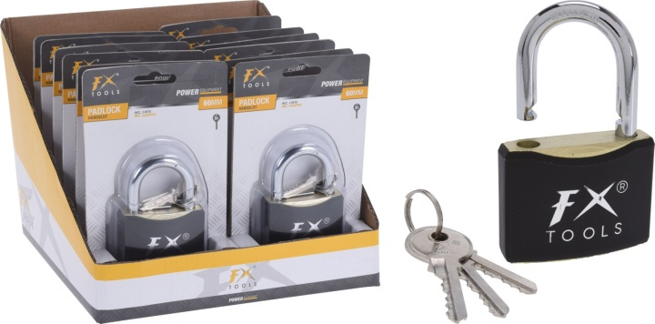 FX Tools, Padlock with 3x keys, 60mm in the group Sport, leisure & Hobby / Travel accessories / Other at TP E-commerce Nordic AB (38-94095)