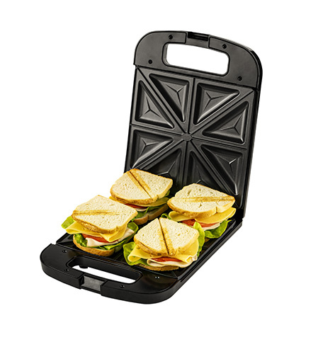 Adler Sandwich grill for 4 sandwiches in the group HOME, HOUSEHOLD & GARDEN / Household appliances / Toasters & Bread grills / Table grills & Raclette at TP E-commerce Nordic AB (38-94148)
