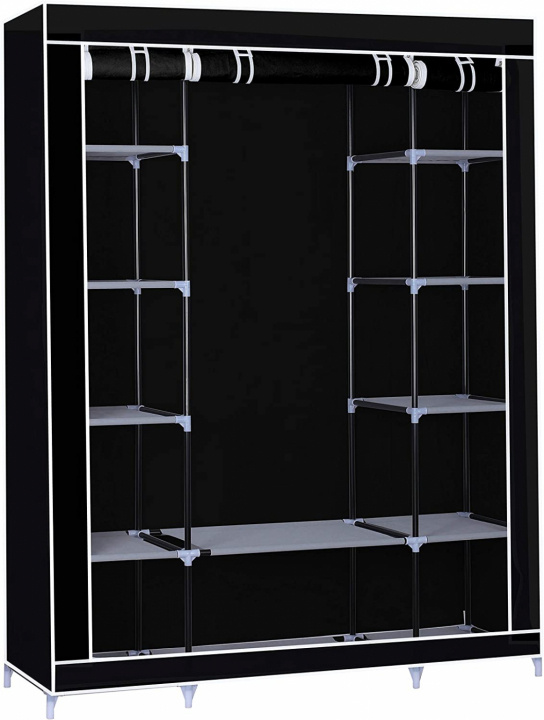 Herzberg Large Storage Wardrobe, Black in the group HOME, HOUSEHOLD & GARDEN / Interior / Strorage at TP E-commerce Nordic AB (38-94357)