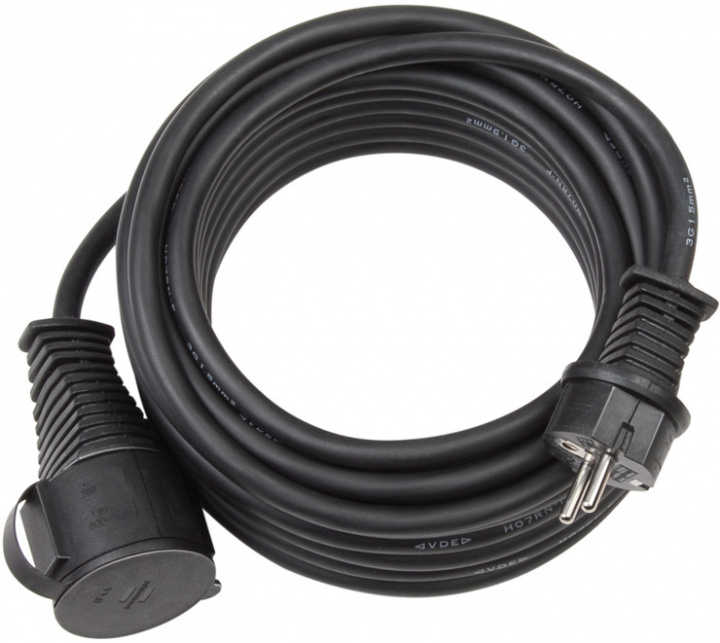 Extension cable for construction site IP44 10m black in the group HOME, HOUSEHOLD & GARDEN / Electricity & Lighting / Extension cables at TP E-commerce Nordic AB (38-94370)
