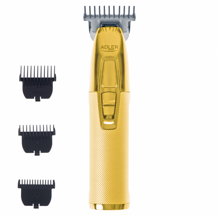 Adler AD 2836g Professionell Trimmer USB, Guld in the group BEAUTY & HEALTH / Hair & Styling / Shaving & Trimming / Beard trimmer & Accessories at TP E-commerce Nordic AB (38-94409)