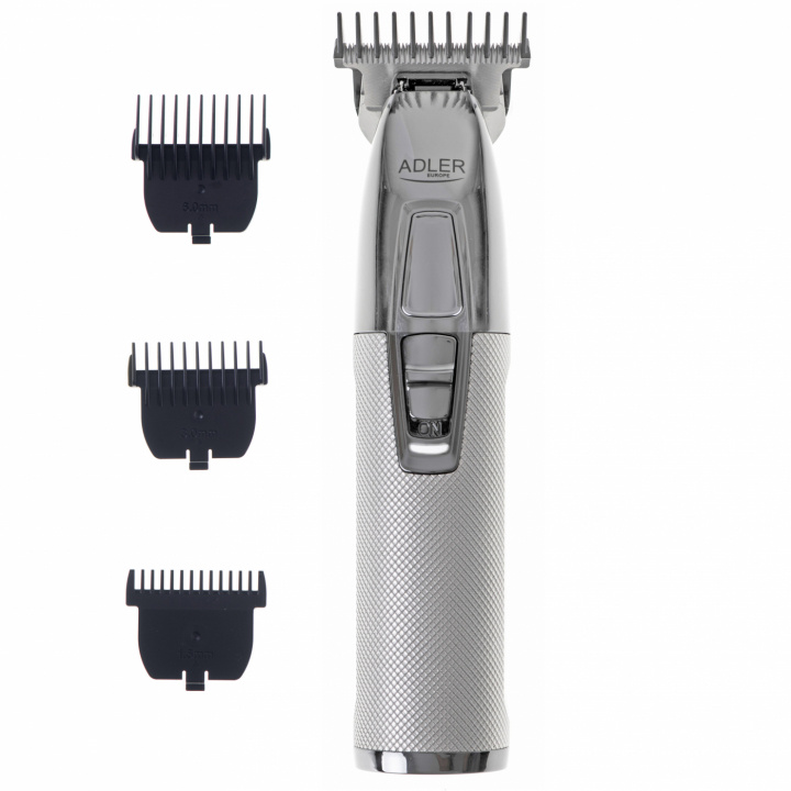 Adler AD 2836s Professional Trimmer - USB, Silver in the group BEAUTY & HEALTH / Hair & Styling / Shaving & Trimming / Beard trimmer & Accessories at TP E-commerce Nordic AB (38-94410)
