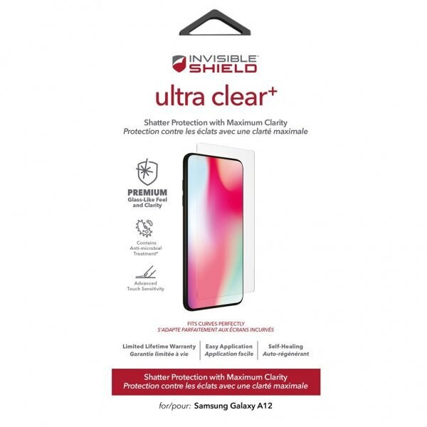 ZAGG InvisibleShield Ultra Clear+ Samsung Galaxy A12 Screen in the group SMARTPHONE & TABLETS / Phone cases / Samsung at TP E-commerce Nordic AB (38-94515)