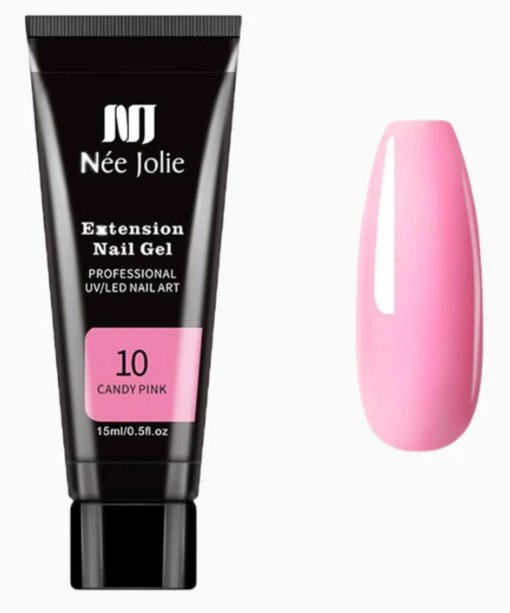 Née Jolie Extension Nail Gel - 10 Candy Pink in the group BEAUTY & HEALTH / Manicure / Pedicure / Nail polish at TP E-commerce Nordic AB (38-94576)