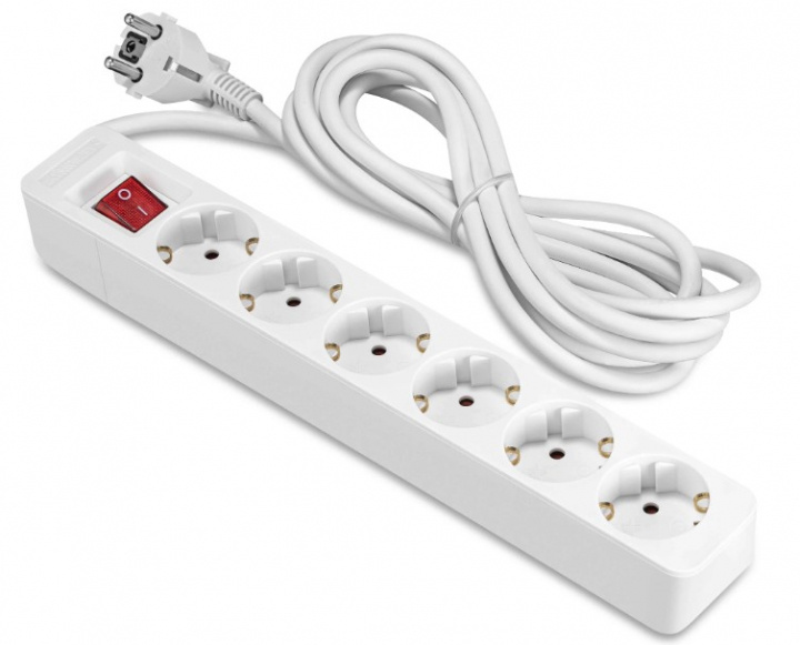 Grendosa med sex stycken uttag och strömbrytare in the group HOME, HOUSEHOLD & GARDEN / Electricity & Lighting / Power strips at TP E-commerce Nordic AB (38-94617)