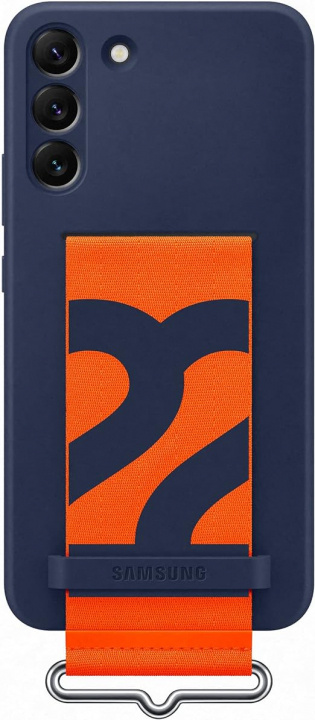 Samsung S22+ Sil Cover w/Strap Navy in the group SMARTPHONE & TABLETS / Phone cases / Samsung at TP E-commerce Nordic AB (38-94668)