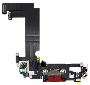 iPhone 12 Mini Charging Connector with Flex - Red in the group SMARTPHONE & TABLETS / Reservdelar at TP E-commerce Nordic AB (38-94700)