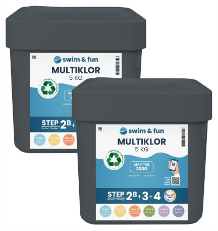 Swim & Fun MultiKlor Maxi Tab 200 g, 2 x 5 kg in the group HOME, HOUSEHOLD & GARDEN / Garden products / Pool & Accessories / Poolchem at TP E-commerce Nordic AB (38-94961)