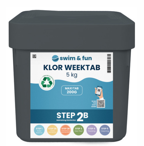 Klor WeekTab 200 g, 5 kg in the group HOME, HOUSEHOLD & GARDEN / Garden products / Pool & Accessories / Poolchem at TP E-commerce Nordic AB (38-94964)