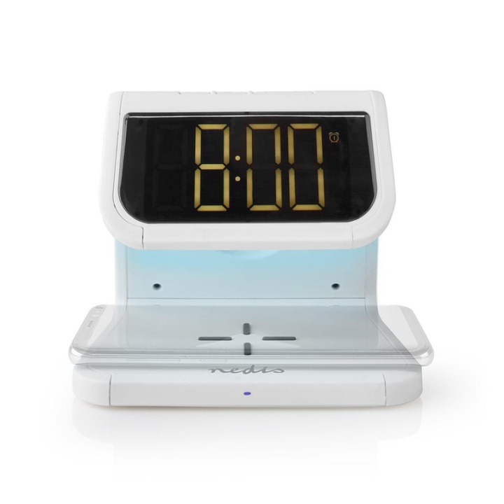 Nedis Alarm clock with wireless charging | 5 / 7.5 / 10 W | 1.0 / 1.1 A | USB-A | Night Light | 2 Alarm Times | Snooze function in the group SMARTPHONE & TABLETS / Chargers & Cables / Wireless Qi chargers at TP E-commerce Nordic AB (38-95107)