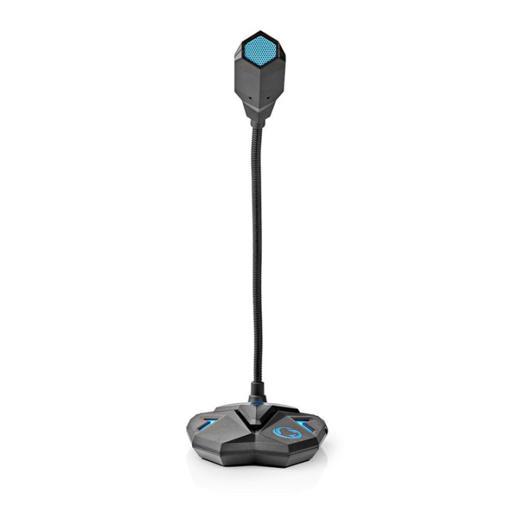 Nedis Gaming Microphone | Used for: Desktop / Notebook | USB | Connection output: 1x 3.5 mm Audio Out | On/Off switch | Headphone output in the group COMPUTERS & PERIPHERALS / Computer accessories / Microphones at TP E-commerce Nordic AB (38-95121)