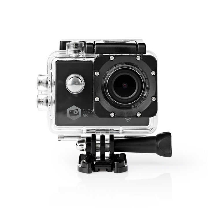 Nedis Action Cam | Single Screen | 4K@30fps | 16 MPixel | Waterproof up to: 30.0 m | 90 min | Wi-Fi | App available for: Android™ / IOS | Mounts included | Black in the group Sport, leisure & Hobby / Action cameras & Accessories / Action cameras at TP E-commerce Nordic AB (38-95190)