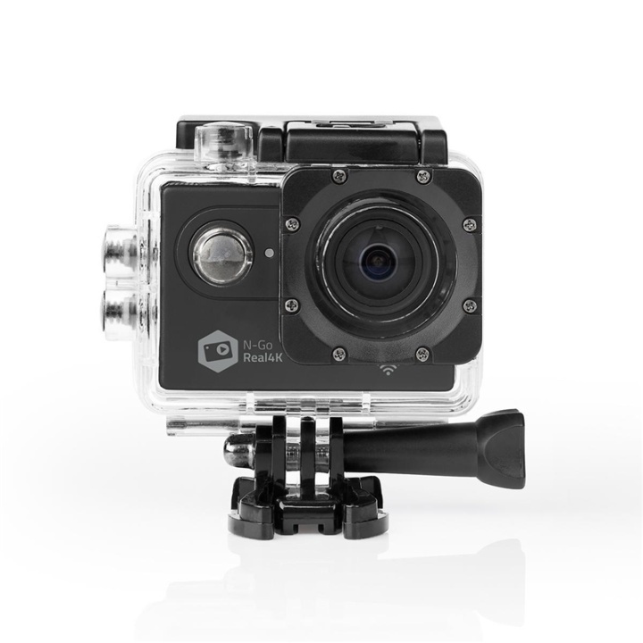 Nedis Action Cam | Single Screen | 4K@60fps | 16 MPixel | Waterproof up to: 30.0 m | 90 min | Wi-Fi | App available for: Android™ / IOS | Mounts included | Black in the group Sport, leisure & Hobby / Action cameras & Accessories / Action cameras at TP E-commerce Nordic AB (38-95191)