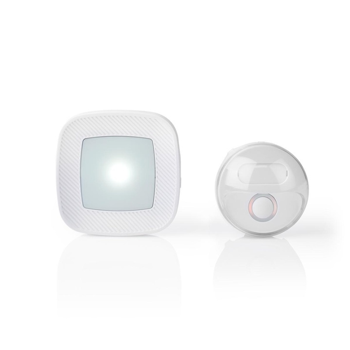 Nedis Wireless Doorbell Set | Mains Powered | 220 - 240 V AC 50 Hz | 1x CR2032 | Volume: 80 dB | Signal range: 300 m | IP44 | Adjustable volume | 36 Melodies | 1 Receiver | White in the group HOME, HOUSEHOLD & GARDEN / Alarm & Security / Doorbells at TP E-commerce Nordic AB (38-95210)