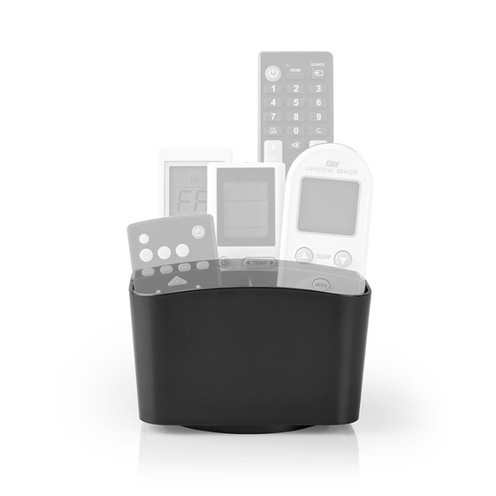Remote Control Holder | 5 Compartments | Rotatable | ABS | Black in the group HOME ELECTRONICS / Audio & Picture / TV & Accessories / Remote controls at TP E-commerce Nordic AB (38-95222)