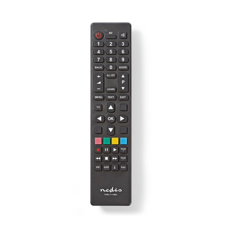 Nedis Universal Remote Control | Programmable | 1 Device | Clear Lay-out | Infrared | Black in the group HOME ELECTRONICS / Audio & Picture / TV & Accessories / Remote controls at TP E-commerce Nordic AB (38-95248)