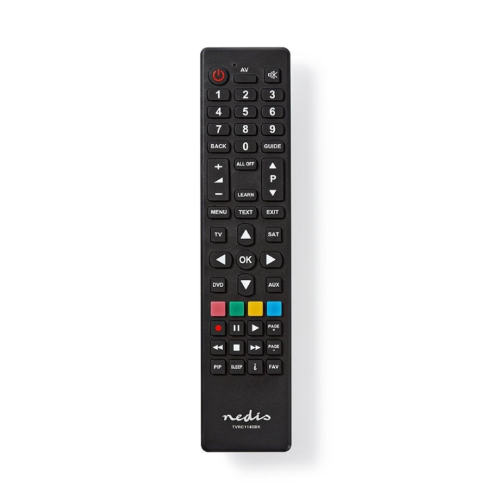 Nedis Universal Remote Control | Programmable | 4 Devices | Clear Lay-out | Infrared | Black in the group HOME ELECTRONICS / Audio & Picture / TV & Accessories / Remote controls at TP E-commerce Nordic AB (38-95250)
