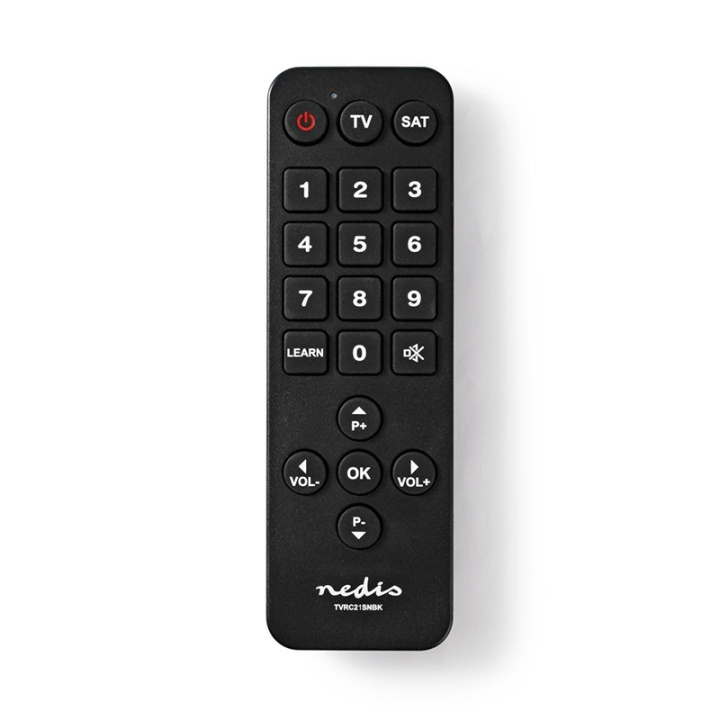 Nedis Universal Remote Control | Preprogrammed | 2 Devices | Disney + Button / Large Buttons / Netflix Button | Infrared | Black in the group HOME ELECTRONICS / Audio & Picture / TV & Accessories / Remote controls at TP E-commerce Nordic AB (38-95254)