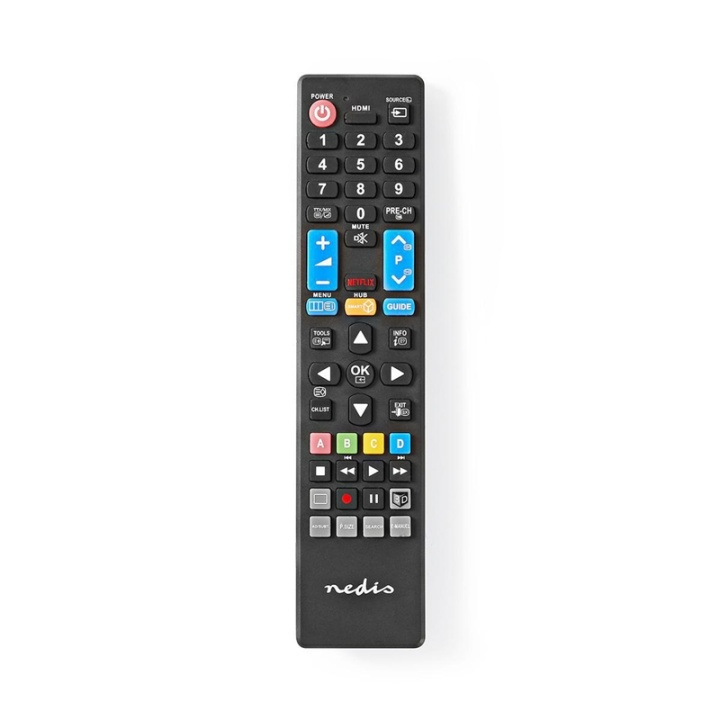 Nedis Replacement Remote Control | Suitable for: Samsung | Fixed | 1 Device | Netflix Button | Infrared | Black in the group HOME ELECTRONICS / Audio & Picture / TV & Accessories / Remote controls at TP E-commerce Nordic AB (38-95260)