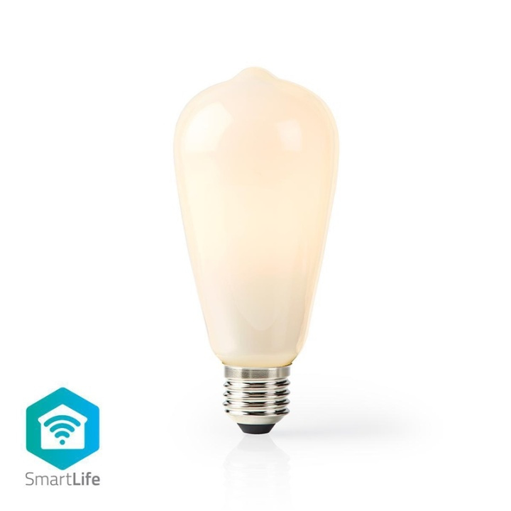 Nedis SmartLife LED Filament Bulb | Wi-Fi | E27 | 500 lm | 5 W | Warm White | 2700 K | Glass | Android™ / IOS | ST64 | 1 pcs in the group HOME, HOUSEHOLD & GARDEN / Smart home / Smart Lights at TP E-commerce Nordic AB (38-95299)