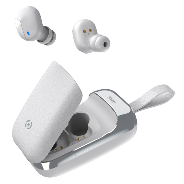 Celly Flip1 True Wireless Headset Earbuds, Vit in the group HOME ELECTRONICS / Audio & Picture / Headphones & Accessories / Headphones at TP E-commerce Nordic AB (38-95482)