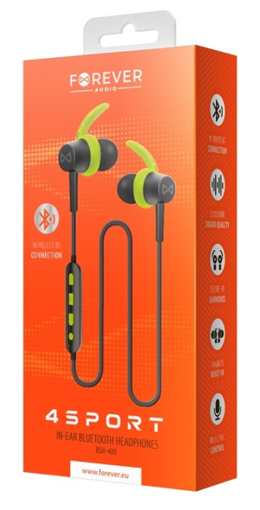 Forever 4Sport (BSH-400) - Wireless In-Ear Sports Headphones, Green in the group HOME ELECTRONICS / Audio & Picture / Headphones & Accessories / Headphones at TP E-commerce Nordic AB (38-95620)