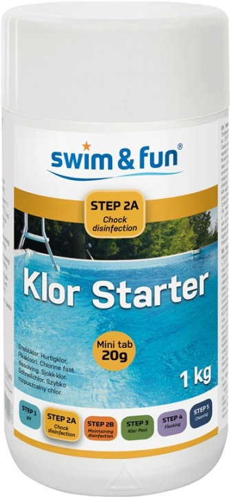 Klor Starter 20 g Tabs 1 kg in the group HOME, HOUSEHOLD & GARDEN / Garden products / Pool & Accessories / Poolchem at TP E-commerce Nordic AB (38-95646)