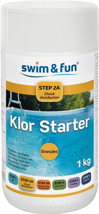 Klor Starter Fast Dissolving Granules 1 kg in the group HOME, HOUSEHOLD & GARDEN / Garden products / Pool & Accessories / Poolchem at TP E-commerce Nordic AB (38-95647)
