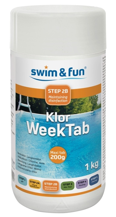 Klor Week Tab 200 g 1kg in the group HOME, HOUSEHOLD & GARDEN / Garden products / Pool & Accessories / Poolchem at TP E-commerce Nordic AB (38-95650)