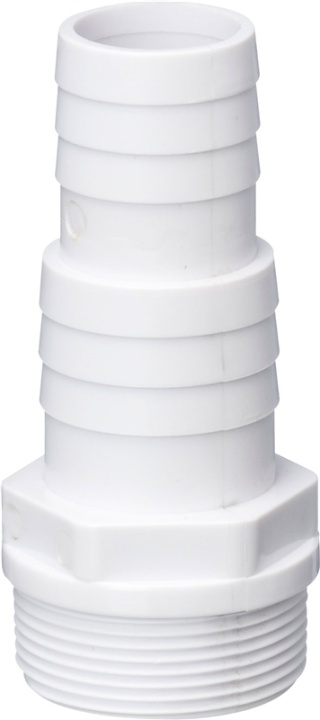 Hose connector for swimming pool, white, 1 1/2