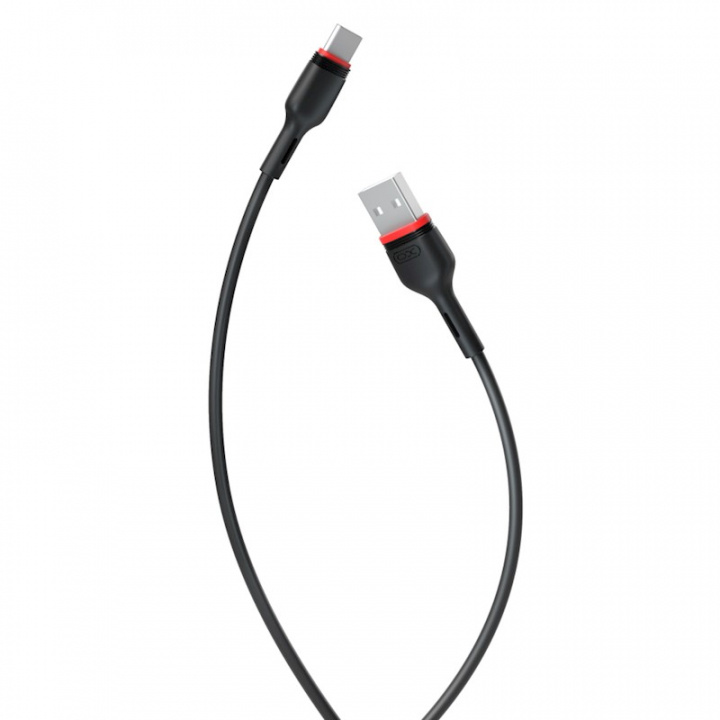 XO Cable USB - USB-C, 1,0 m, 2,4A, Black in the group COMPUTERS & PERIPHERALS / Computer cables / USB / USB-C at TP E-commerce Nordic AB (38-95919)