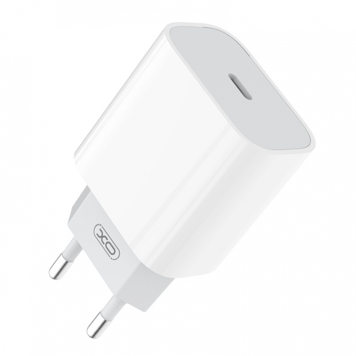 XO Väggladdare, 20W, USB-C, Vit in the group SMARTPHONE & TABLETS / Chargers & Cables / Wall charger / Wall charger USB-C at TP E-commerce Nordic AB (38-95924)