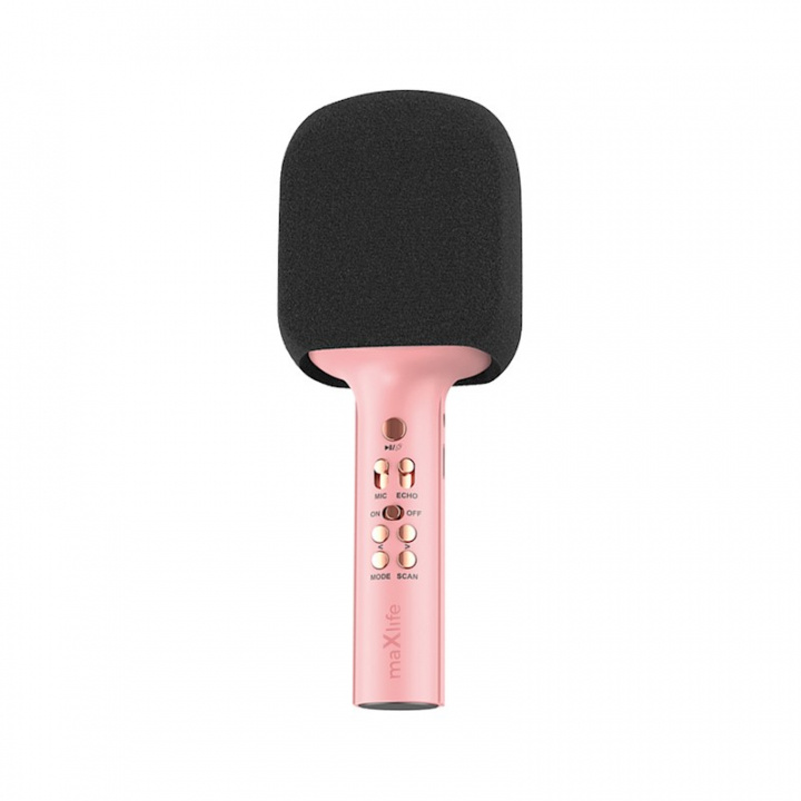 Maxlife MXBM-600 - Wireless Karaoke Microphone with Built-in Speaker, Pink in the group HOME ELECTRONICS / Audio & Picture / Handheld Microphones at TP E-commerce Nordic AB (38-95929)